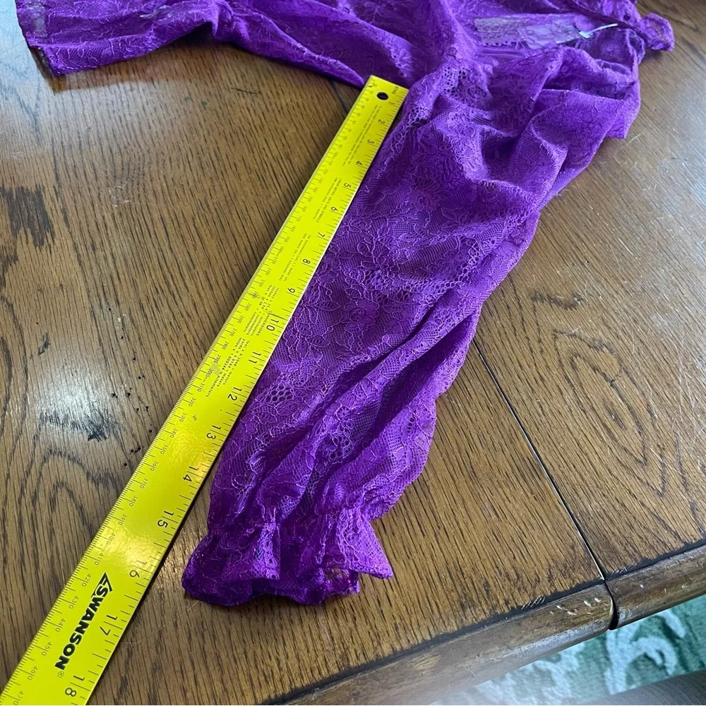 Banana republic purple high neck lace peplum top XS petite - Picture 14 of 14